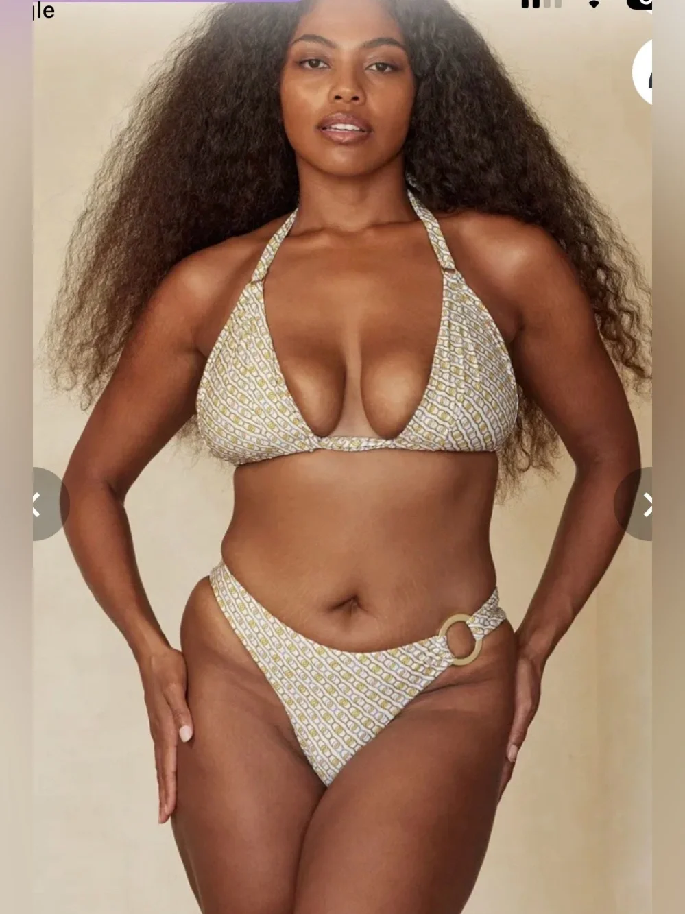 Monday Swimwear Morocco Bikini Top sun lynx geo 16 VVV XXL